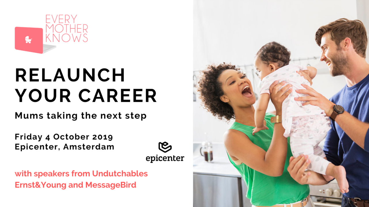 poster for relaunch your career event October 2019 in Amsterdam